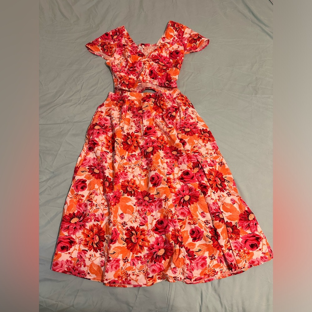 Floral Two Piece Midi Set